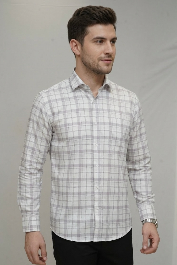 01 CF Checks Twill Slim Fit Shirt