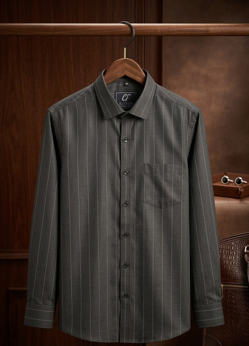 11 CF Black Stripe Slim Fit Shirt