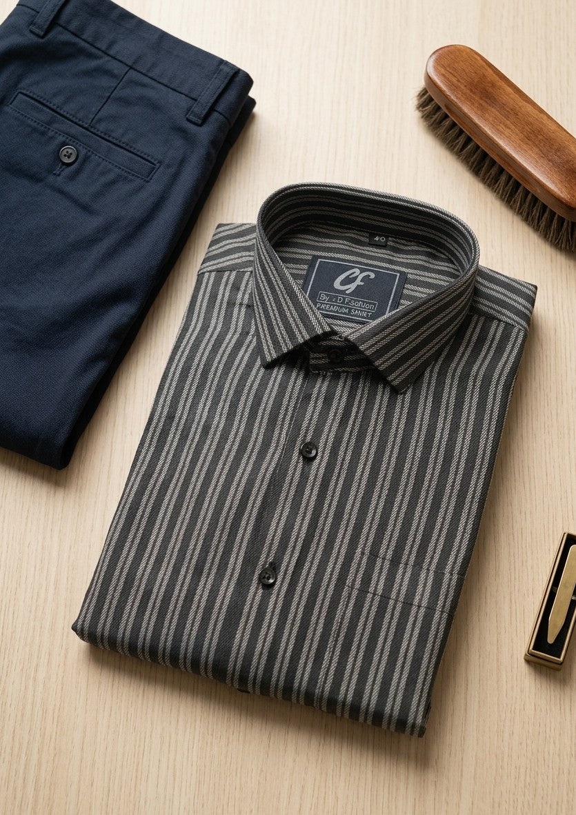 42 CF Jecord Stripe Slim Fit Shirt