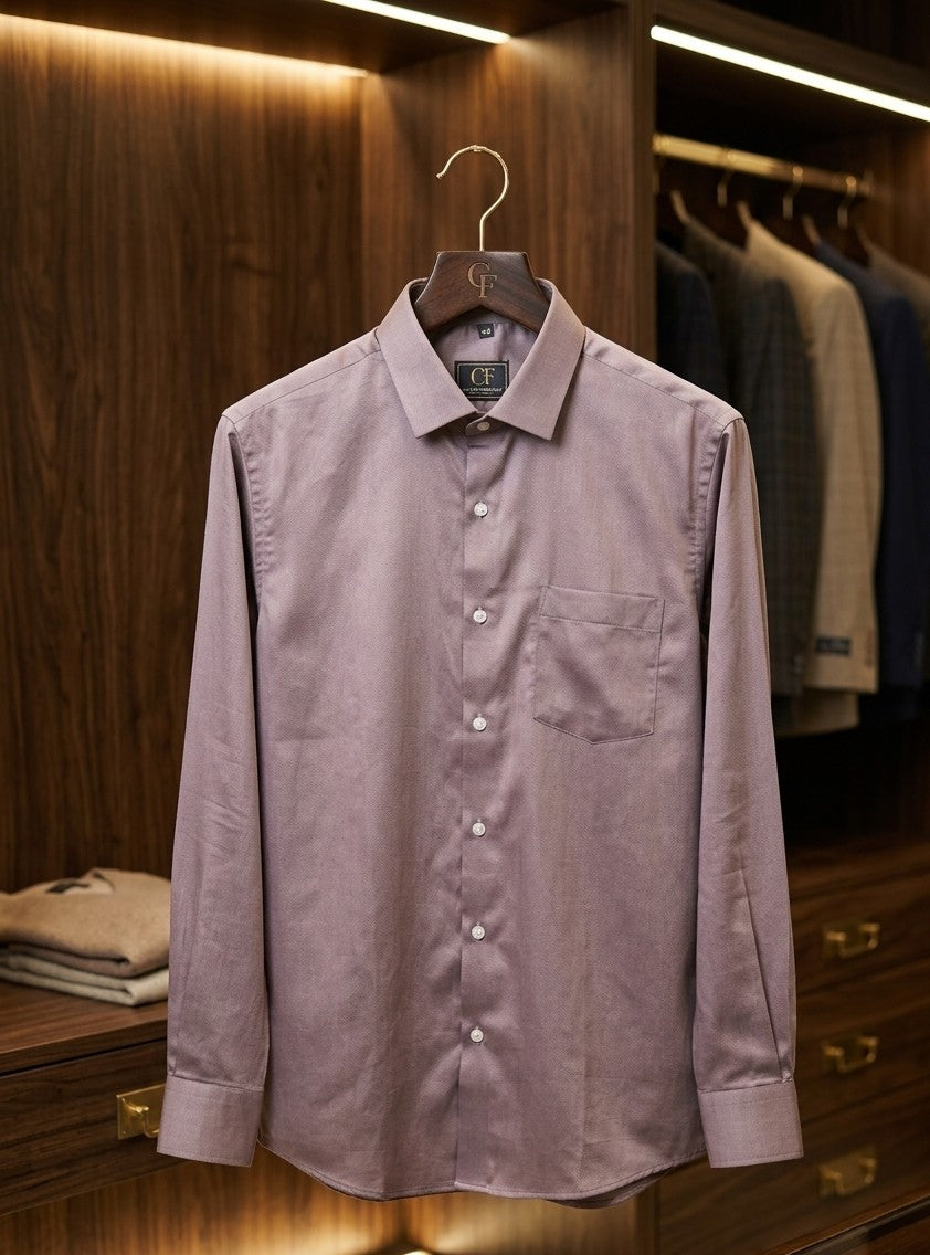30 CF Solid Twill Dark Onion Slim Fit Shirt