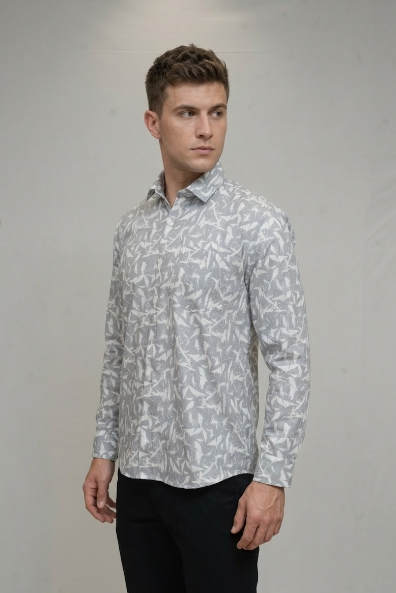 12 CF Abstract Print Slim Fit Shirt