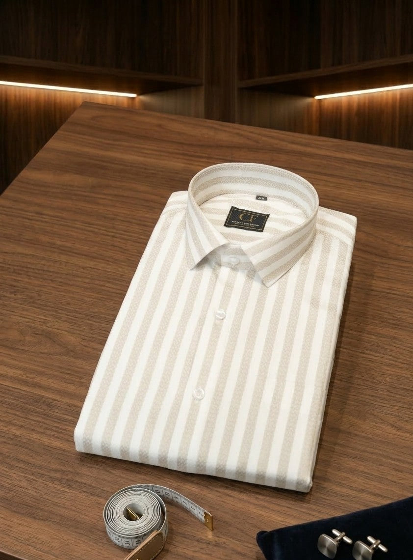 40 CF Dobby Stripe Phon Slim Fit Shirt
