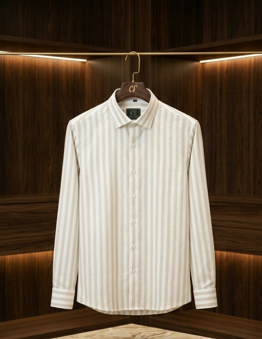 40 CF Dobby Stripe Phon Slim Fit Shirt
