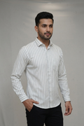 51 CF Gray Strips Slim Fit Shirt