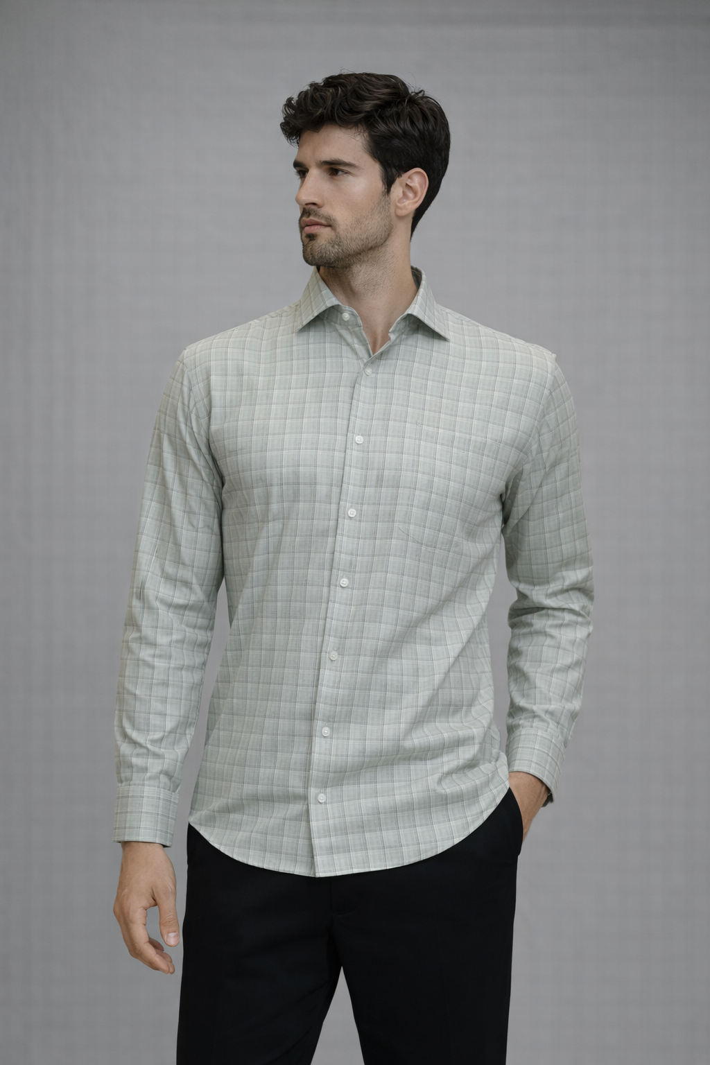 28 CF Dobby Checks Pista Slim Fit Shirt