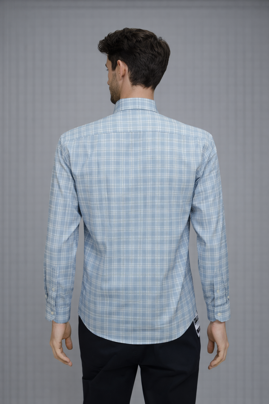 29 CF Sky Blue Checks Slim Fit Shirt