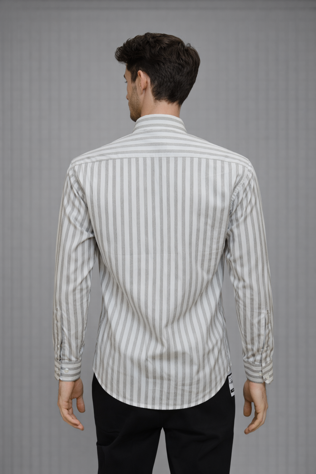 51 CF Gray Strips Slim Fit Shirt
