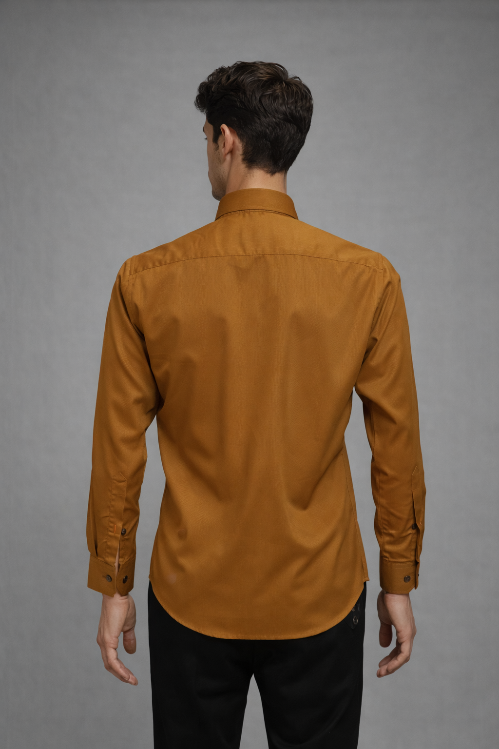 37 CF Solid Dobby Golden Slim Fit Shirt