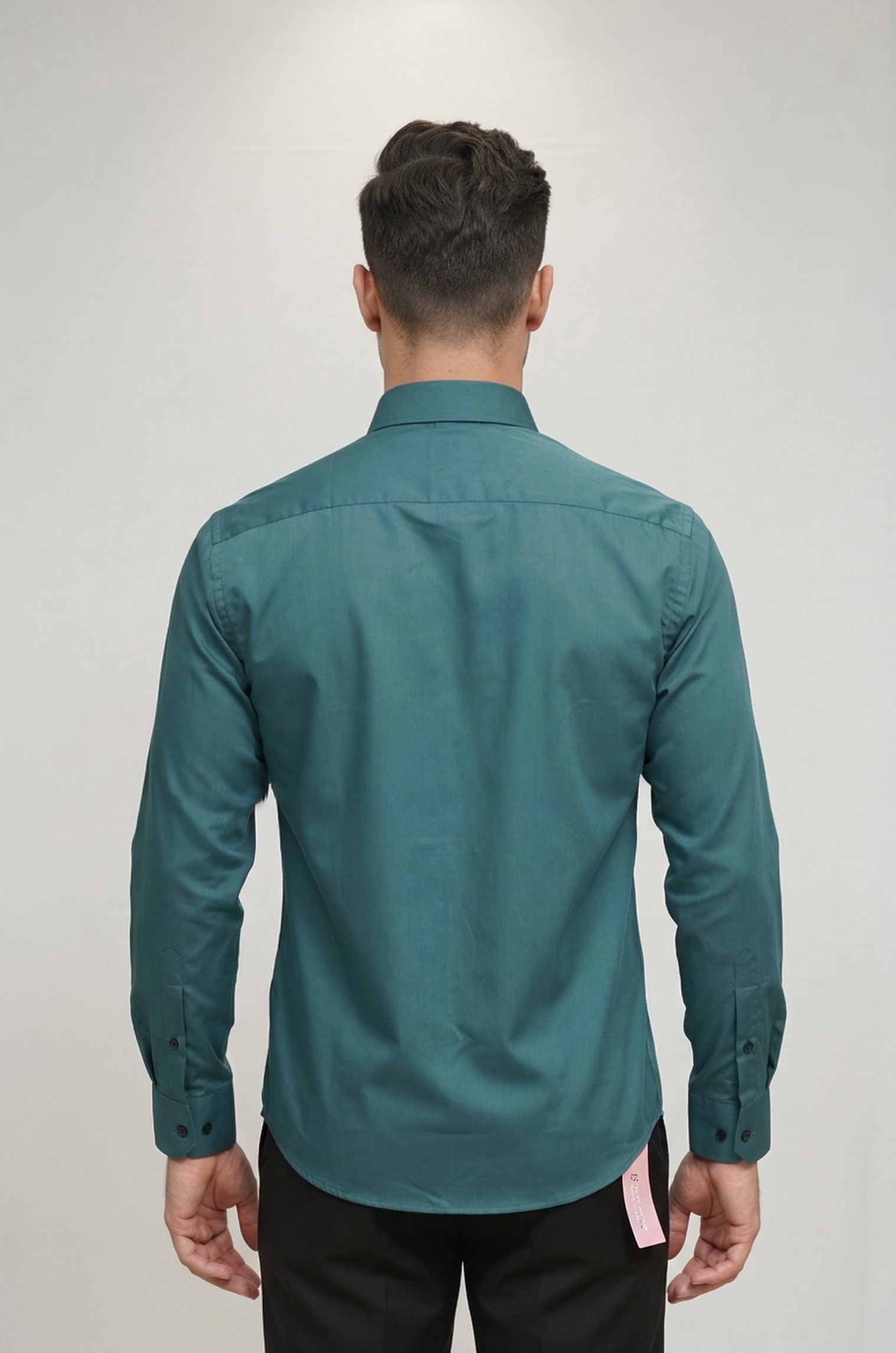 31 CF Twill Solid Peacock Green Slim Fit Shirt