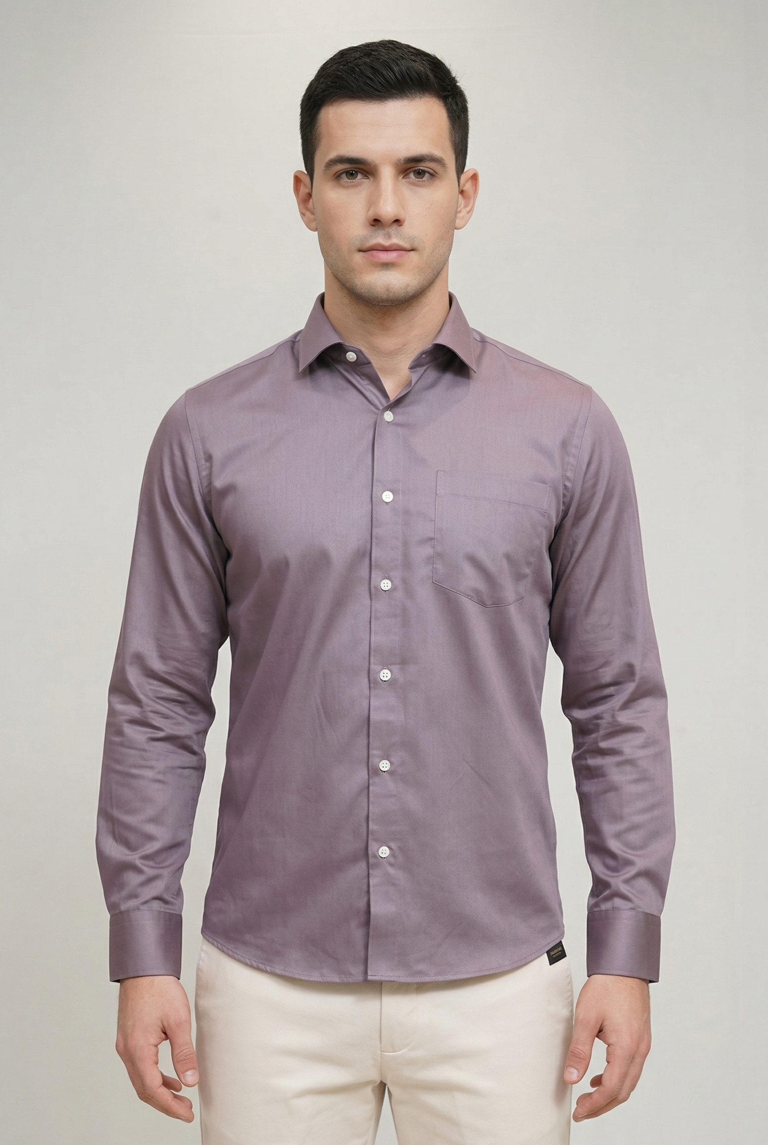30 CF Solid Twill Dark Onion Slim Fit Shirt