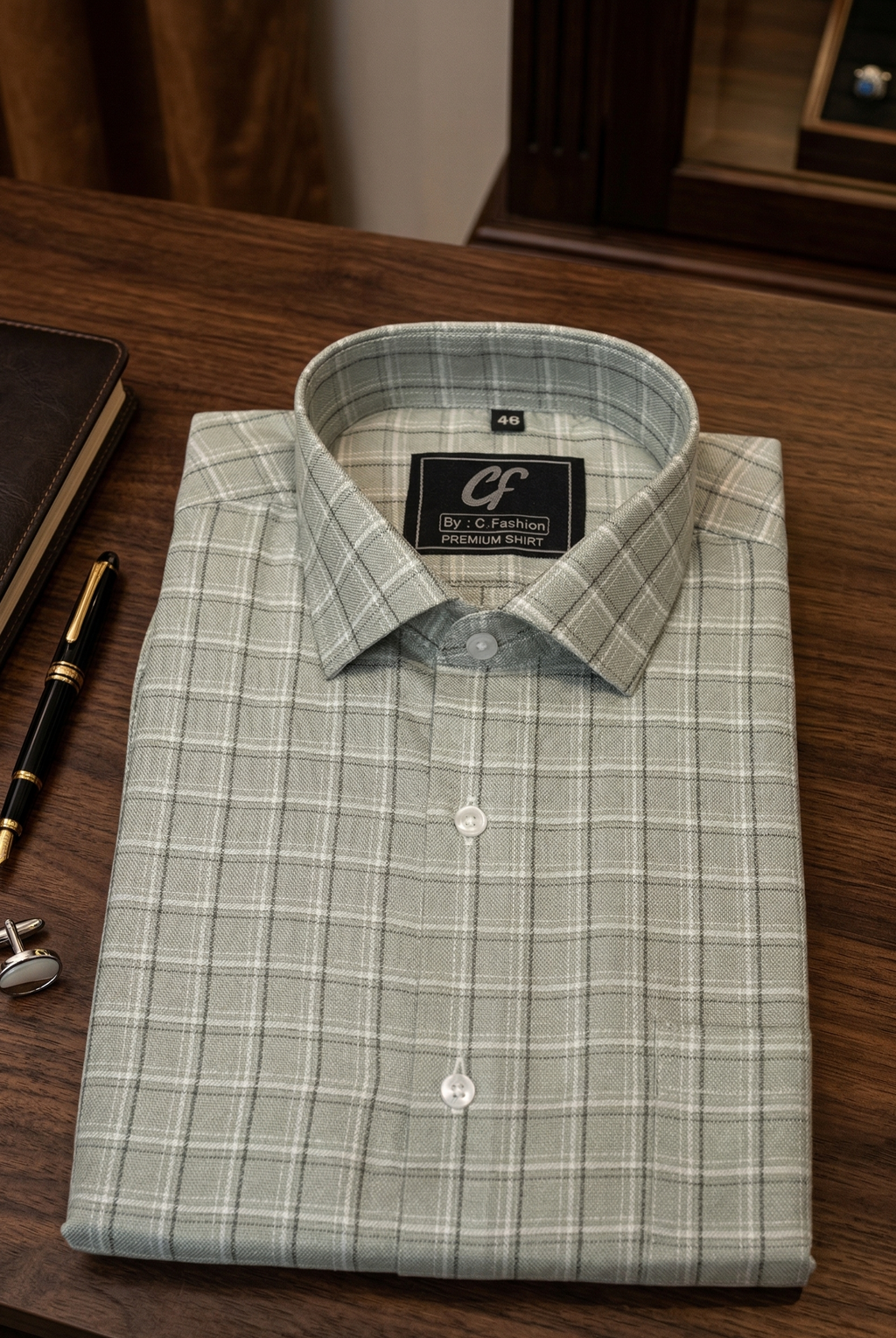 28 CF Dobby Checks Pista Slim Fit Shirt