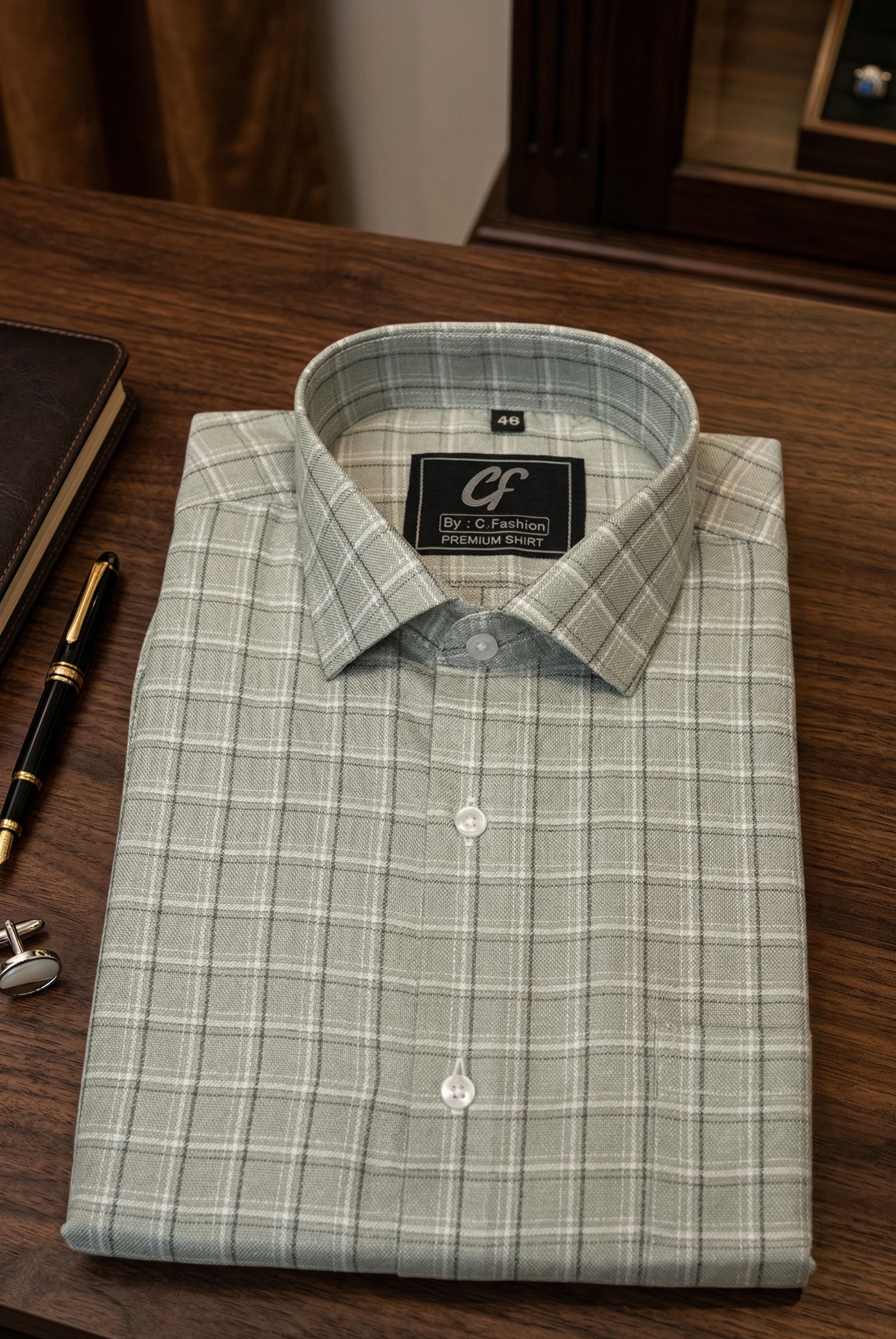 28 CF Dobby Checks Pista Slim Fit Shirt