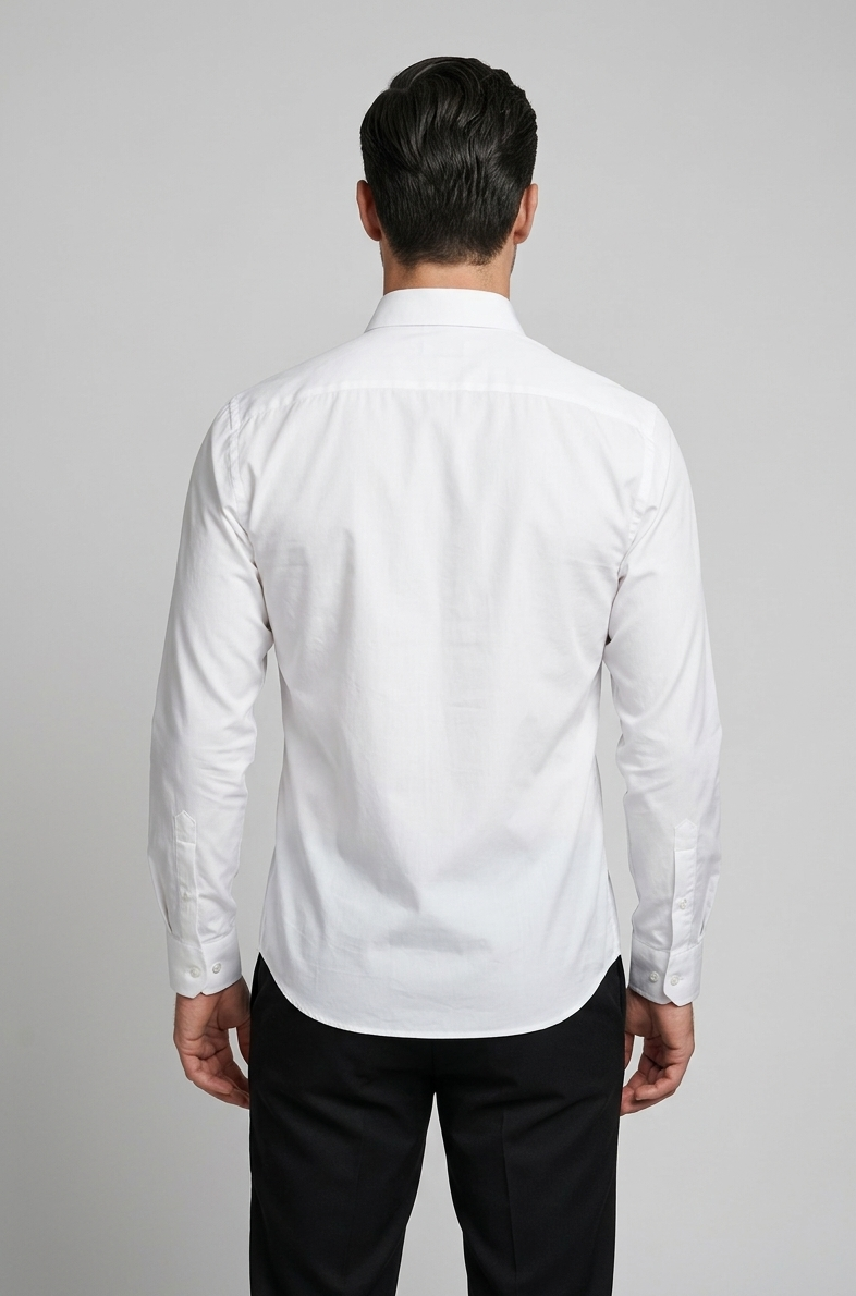 03 CF Solid White Slim Fit Shirt