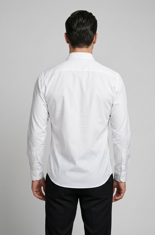 03 CF Solid White Slim Fit Shirt