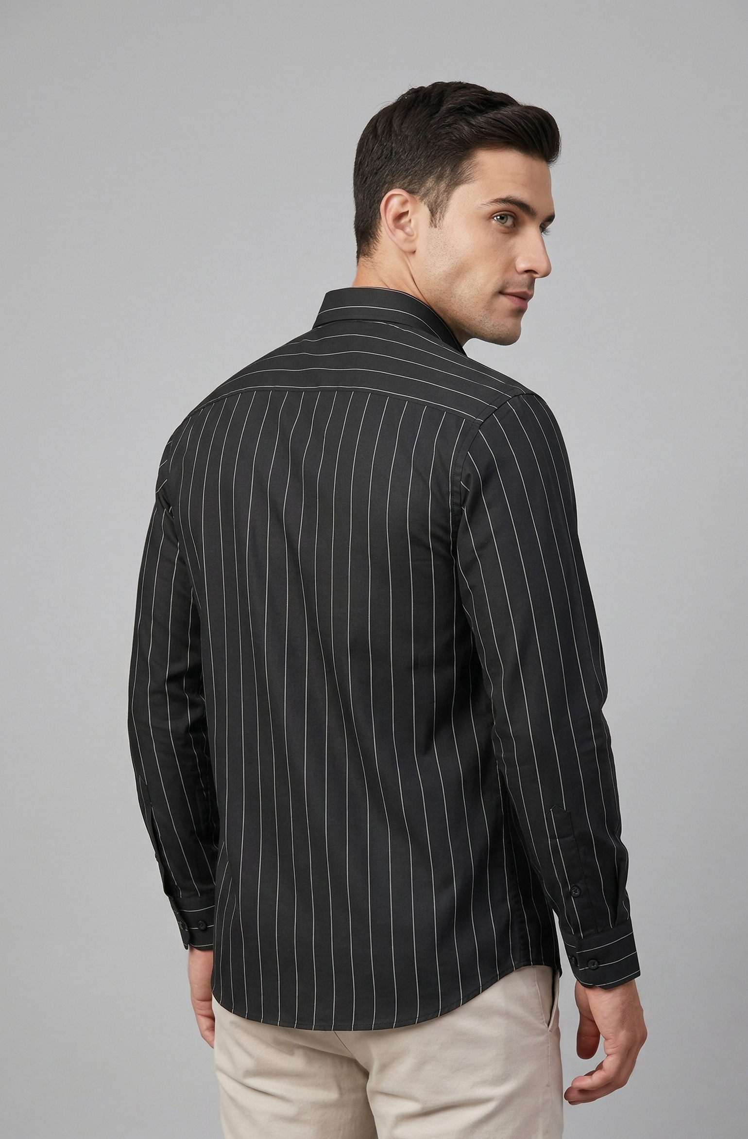 11 CF Black Stripe Slim Fit Shirt