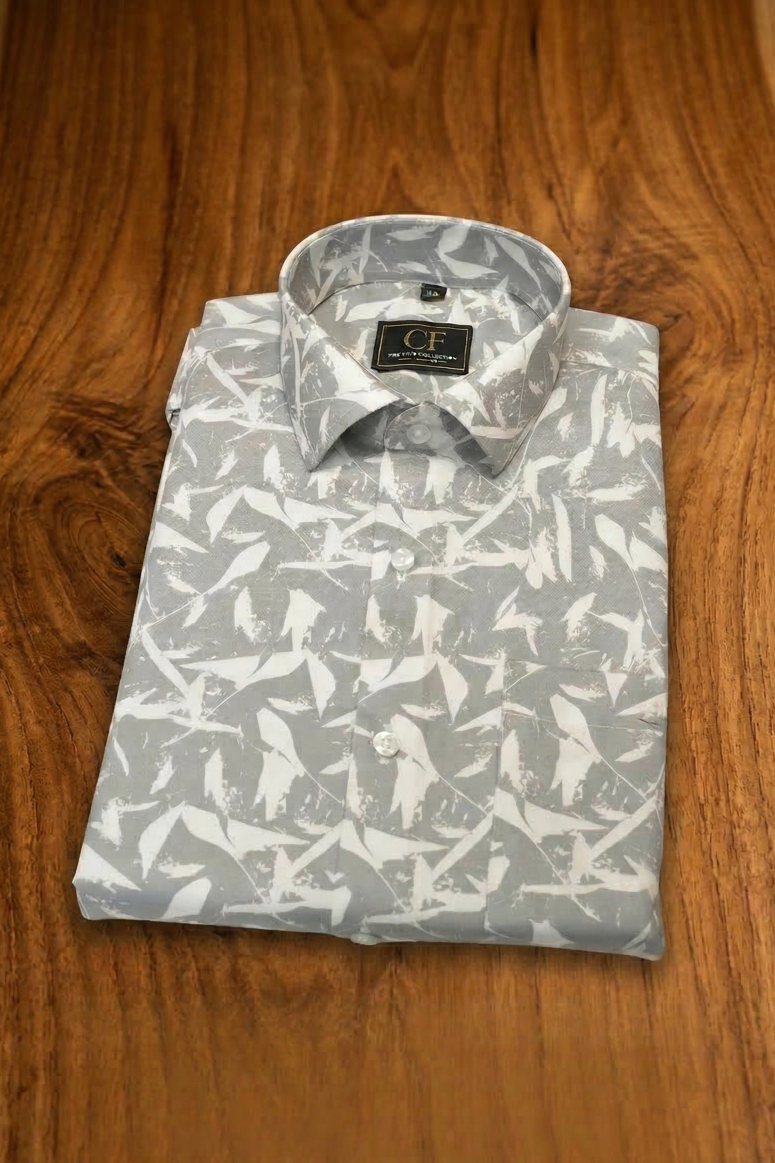 12 CF Abstract Print Slim Fit Shirt