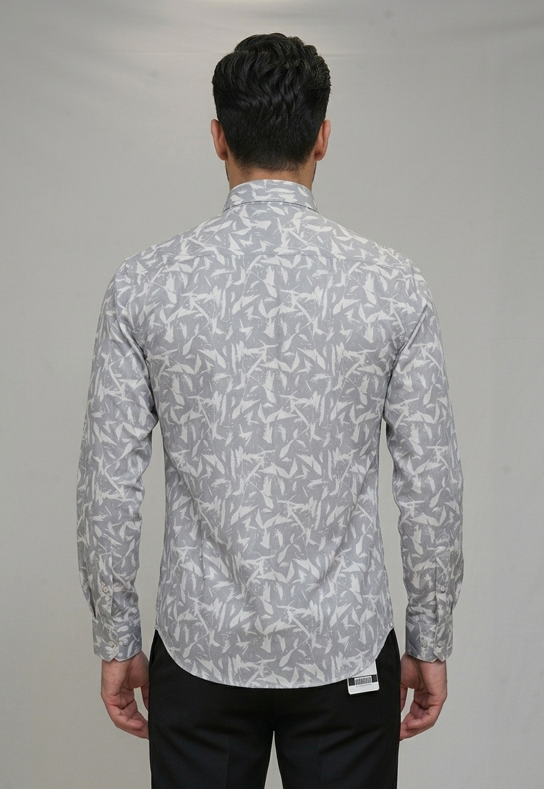 12 CF Abstract Print Slim Fit Shirt