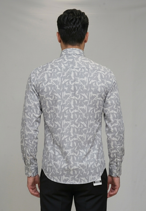 12 CF Abstract Print Slim Fit Shirt
