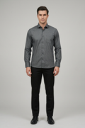16 CF Dark Green Print Slim Fit Shirt